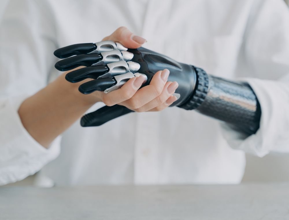 High Tech Carbon Electronic Hand Modern Technology 5ZWABQ7 1 2